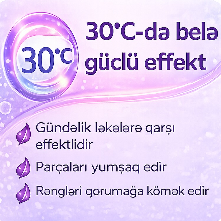 30°C-də belə güclü effekt — gündəlik yuma üçün